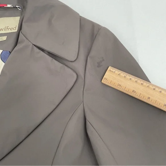 Aritzia Wilfred Trench Coat Women’s L Lined Button Up Belted Front Pockets - Picture 11 of 14